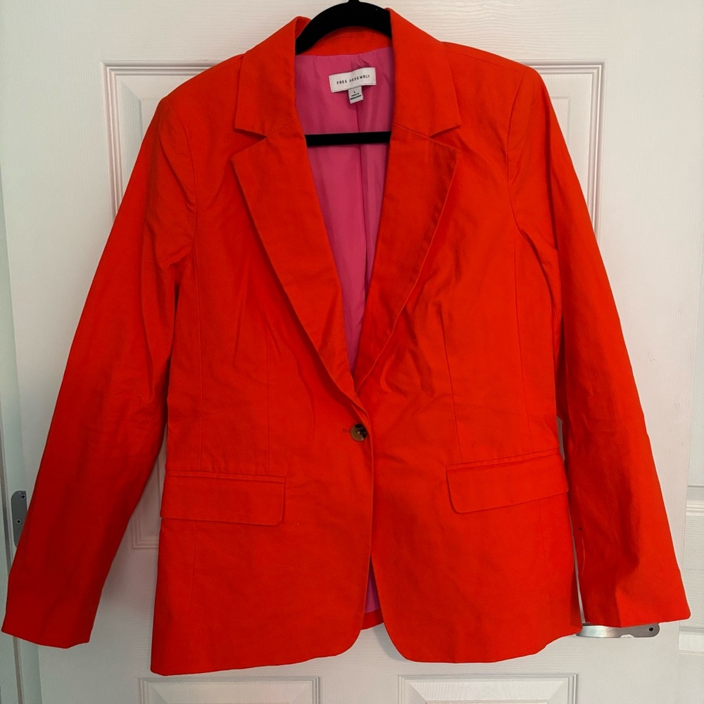 Free Assembly Women's Orange Blazer